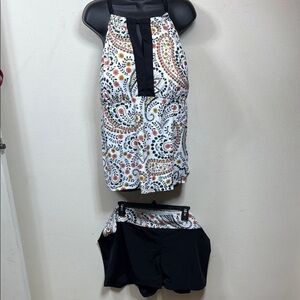 (L1) South Point Swimwear Floral Print 2-Piece Swimsuit Boxer Shorts, Diff Sizes